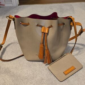 Dooney & Bourke Beige and Tan Crossbody Bag
